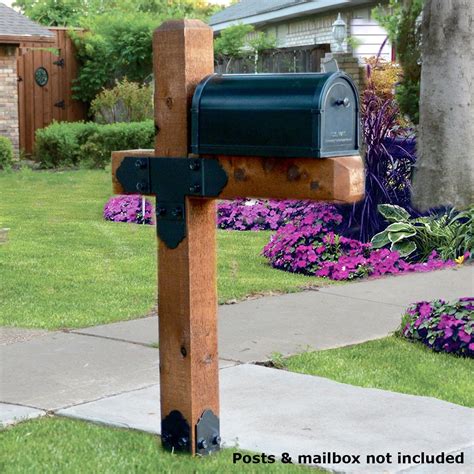 mail box post kit wood metal|lowe's wooden mailbox post.